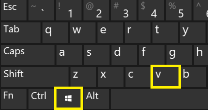 Windows + V