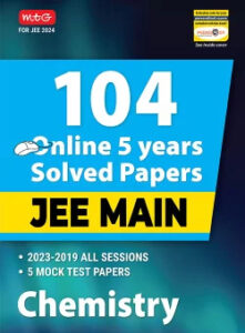104 online 5 years solved papers chemistry